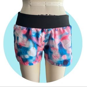 Adidas Pink / Blue / White Women’s Athletic Shorts